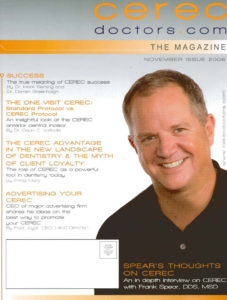 Dr. Dean's Article: "The One-Visit Cerec: Standard Protocol vs. Cerec Protocol" Published in the First Issue of Cerec Doctors.com the Magazine.