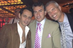 Marc Anthony, Dr. Dean and Jay Overbye Sharing Drinks at Lavo, NYC