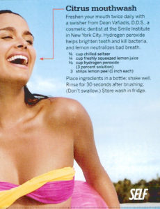 Dr. Dean's Beat-the-Heat beauty recipe was published in the SELF Magazine!!!